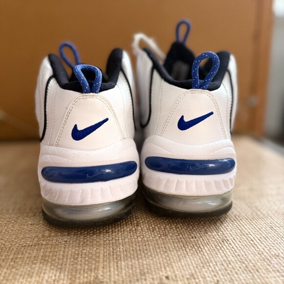 SIZE 11.5 2017 Nike Air Penny II 2 Men’s White Varsity Blue Black - Picture 3 of 4